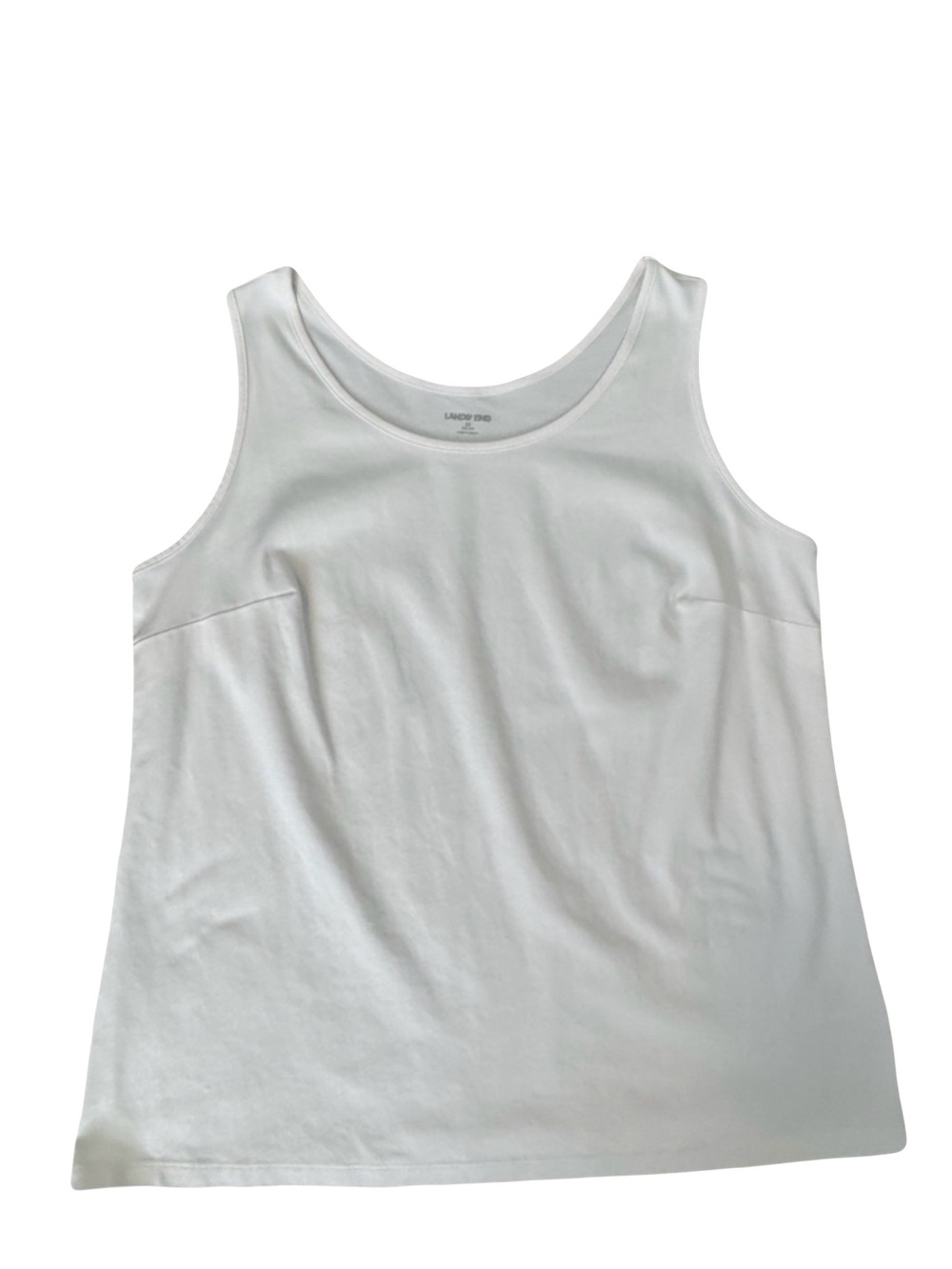 Lands' End White Tank Top 2X